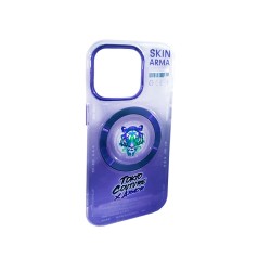 Capa Magnetic Design Skinarma Para Apple iPhone 14 Pro Max Azul Capa Magnetic Design Skinarma Para Apple iPhone 14 Pro Max Azul